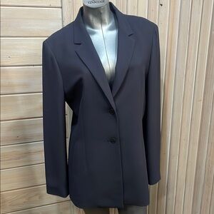 Casual Corner Blue Blazer with Notched Lapels